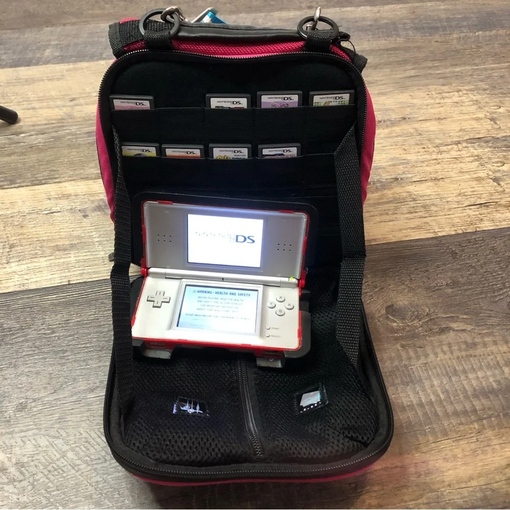 Hasbro Nerf case Nintendo DS red version works 9 games and carrying case